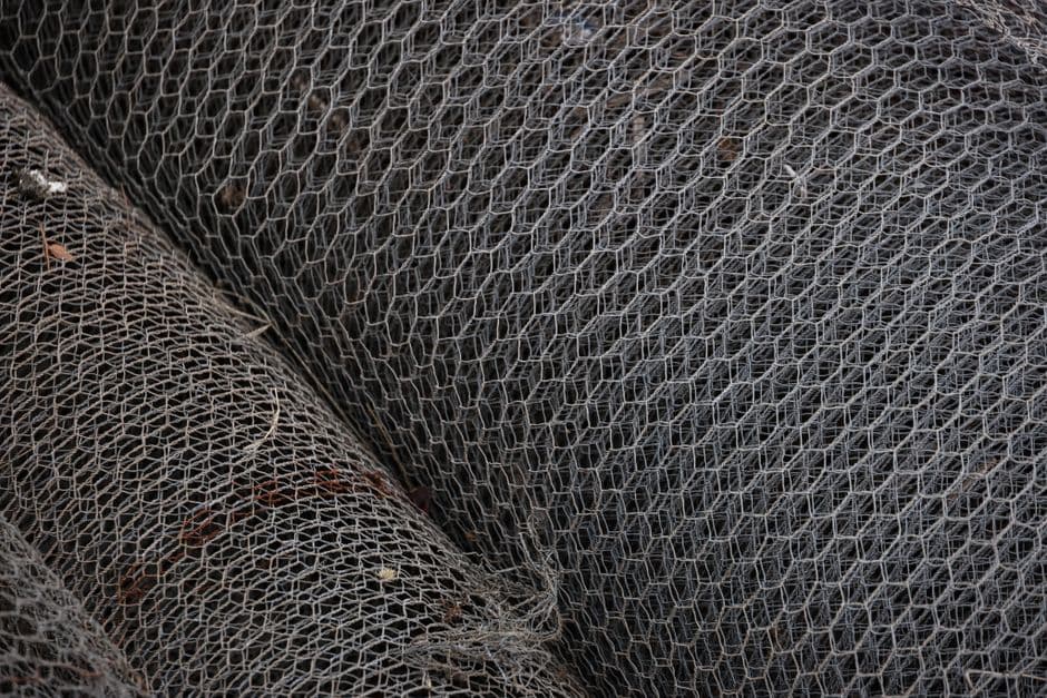 A roll of metal wire mesh